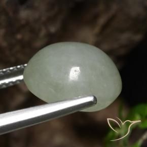 Giadeite Verde medio naturale da 6.92 ct, Ovale, Traslucido
