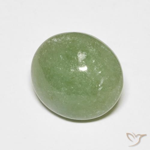 Giadeite naturale verde da 6,79 ct, taglio ovale, traslucido