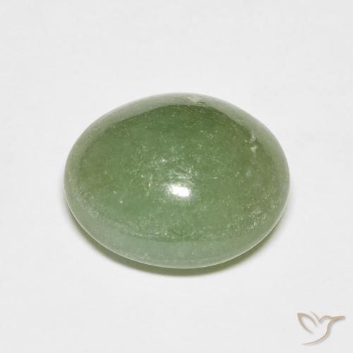 Giadeite naturale verde da 6,79 ct, taglio ovale, traslucido