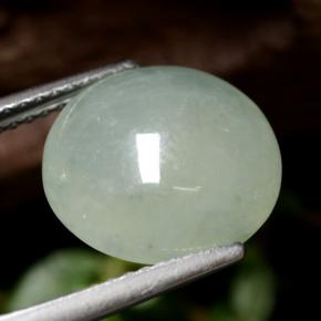 Giadeite naturale verde da 5,77 ct, taglio rotondo, traslucido