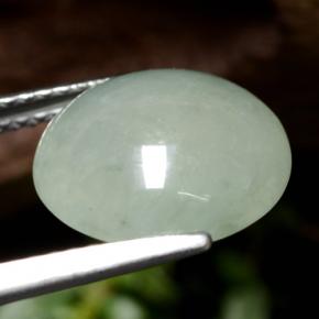 Giadeite naturale verde da 5,77 ct, taglio rotondo, traslucido