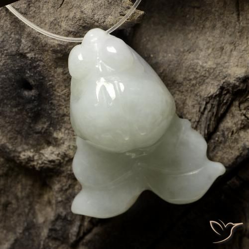 39.99ct Naturale Bianco verdognolo Giadeite, Taglio a fantasia, Traslucido