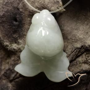 Giadeite Bianco verdognolo naturale da 39.99 ct, Taglio a fantasia, Traslucido