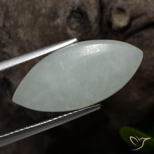 Giadeite Verde chiaro naturale da 7.16 ct, Taglio marquise, Traslucido