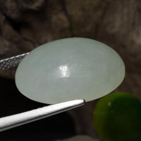Giadeite naturale verde da 10,75 ct, taglio ovale, traslucido