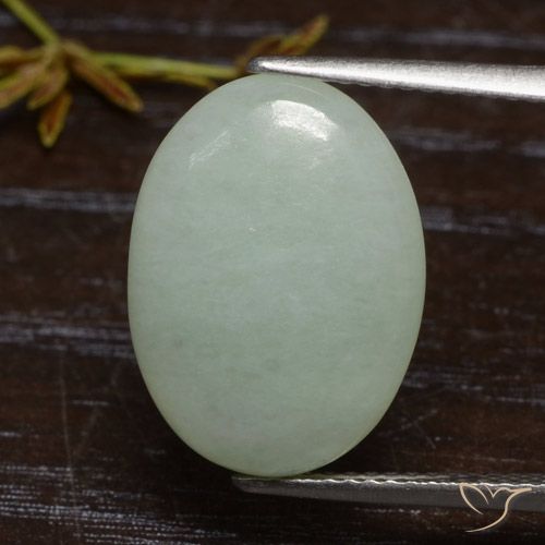 7.82ct Naturale Verde medio Giadeite, Ovale, Traslucido