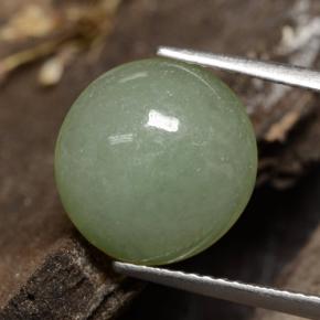 Giadeite naturale verde da 6,81 ct, taglio ovale, traslucido