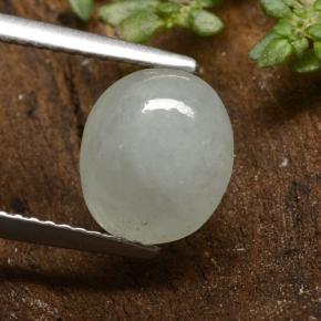 Giadeite naturale verde da 3,34 ct, taglio ovale, traslucido