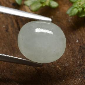 Giadeite naturale verde da 3,34 ct, taglio ovale, traslucido