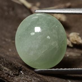 Giadeite Verde medio naturale da 6.47 ct, Taglio ovale, Traslucido