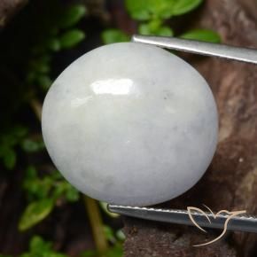 Giadeite Grigio chiaro naturale da 20.39 ct, Ovale, Traslucido