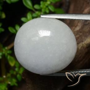 Giadeite Grigio chiaro naturale da 23.15 ct, Ovale, Traslucido