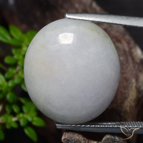 18.56ct Naturale Grigio medio Giadeite, Ovale, Traslucido