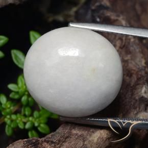 Giadeite Grigio molto chiaro naturale da 23.32 ct, Ovale, Traslucido