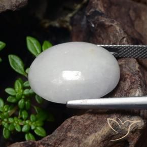 Giadeite Grigio molto chiaro naturale da 23.32 ct, Ovale, Traslucido