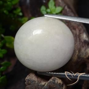 Giadeite Grigio molto chiaro naturale da 24.23 ct, Ovale, Traslucido