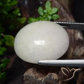 Giadeite Grigio molto chiaro naturale da 24.23 ct, Ovale, Traslucido