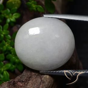 Giadeite Grigio medio naturale da 18.09 ct, Ovale, Traslucido