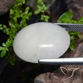 Giadeite Grigio medio naturale da 23.67 ct, Ovale, Traslucido