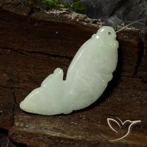 Giadeite Verde medio naturale da 29.17 ct, Taglio a fantasia, Traslucido