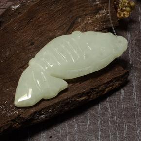 Giadeite naturale verde da 29,60 ct, forma fantasia, traslucido