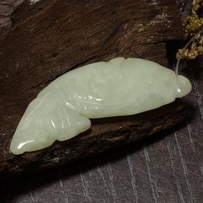 Giadeite naturale verde da 24,61 ct, forma fantasia, traslucido