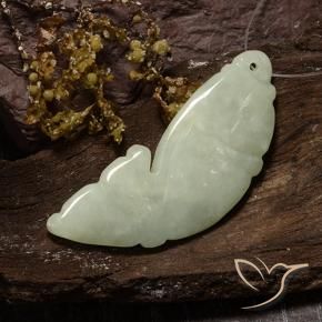 Giadeite Verde grigiastro naturale da 28.12 ct, Taglio a fantasia, Traslucido
