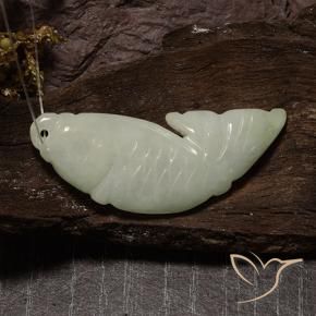 Giadeite Verde grigiastro naturale da 31.73 ct, Taglio a fantasia, Traslucido