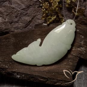 Giadeite Verde grigiastro naturale da 31.73 ct, Taglio a fantasia, Traslucido