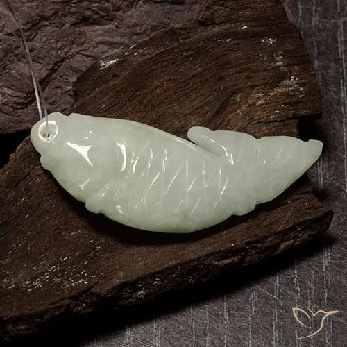 37.57ct Naturale Verde medio Giadeite, Taglio a fantasia, Traslucido