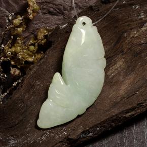 Giadeite naturale verde da 27,85 ct, forma fantasia, traslucido