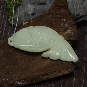 Giadeite naturale verde da 30,08 ct, forma fantasia, traslucido