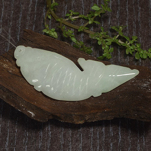 Giadeite naturale verde da 26,32 ct, forma fantasia, traslucido