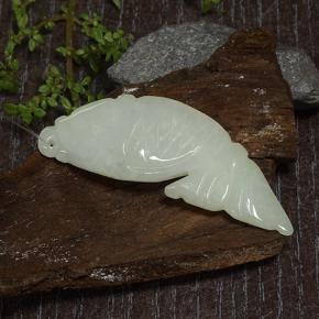 Giadeite naturale verde da 26,32 ct, forma fantasia, traslucido