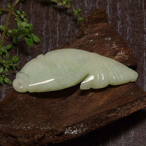 Giadeite naturale verde da 28,67 ct, forma fantasia, traslucido