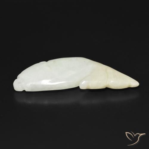 Giadeite Verde medio naturale da 39.53 ct, Taglio a fantasia, Traslucido