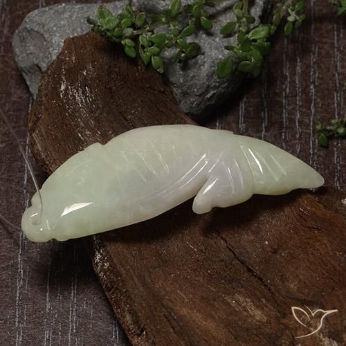 Giadeite Verde chiaro caldo naturale da 33.07 ct, Taglio a fantasia, Traslucido
