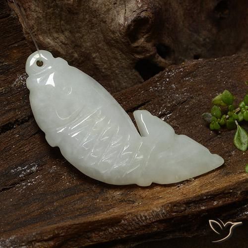 Giadeite Bianco grigio naturale da 30.39 ct, Forma fantasia, Traslucido