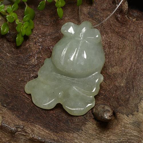 Giadeite naturale verde da 24,53 ct, forma fantasia, traslucido