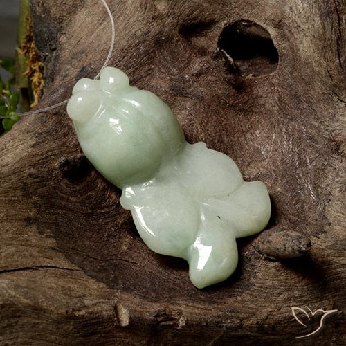 43.00ct Naturale Verde medio Giadeite, Taglio a fantasia, Traslucido