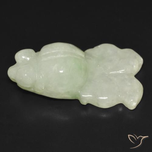 Giadeite naturale verde da 29,37 ct, forma fantasia, traslucido