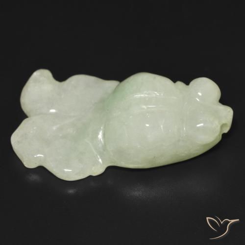 Giadeite naturale verde da 29,37 ct, forma fantasia, traslucido