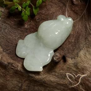Giadeite Verde Giallastro chiaro naturale da 31.71 ct, Taglio a fantasia, Traslucido