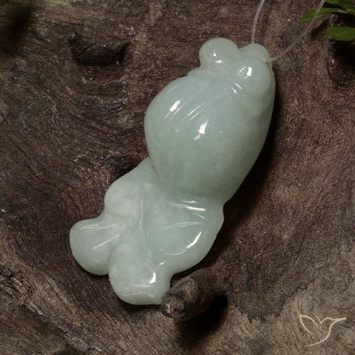 29.15ct Naturale Grigio chiaro Verde Giadeite, Taglio a fantasia, Traslucido
