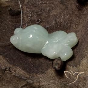 Giadeite Grigio chiaro Verde naturale da 29.15 ct, Taglio a fantasia, Traslucido