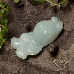 Giadeite Grigio chiaro Verde naturale da 29.15 ct, Taglio a fantasia, Traslucido