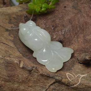 Giadeite Verde grigiastro naturale da 24.41 ct, Taglio a fantasia, Traslucido