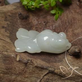 Giadeite Verde grigiastro naturale da 24.41 ct, Taglio a fantasia, Traslucido