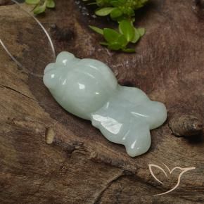 Giadeite Grigio verde naturale da 22.80 ct, Taglio a fantasia, Traslucido