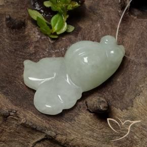 Giadeite Grigio verde naturale da 29.81 ct, Taglio a fantasia, Traslucido